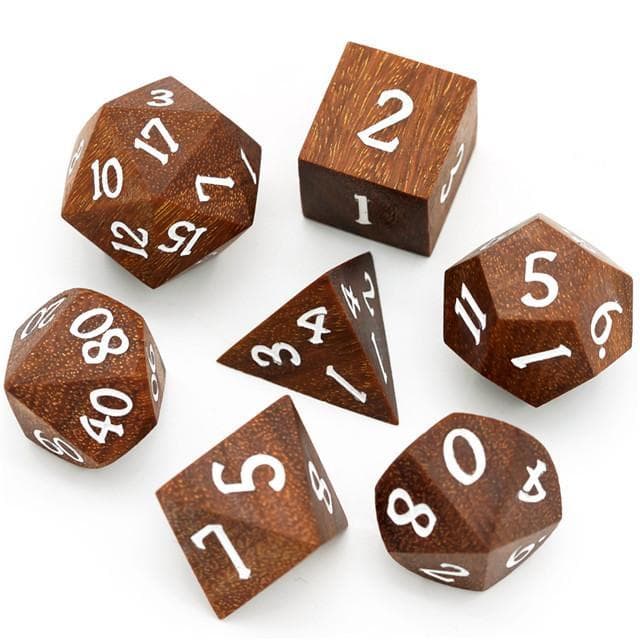 Wooden Dice | Venus Sandalwood | Set of 7