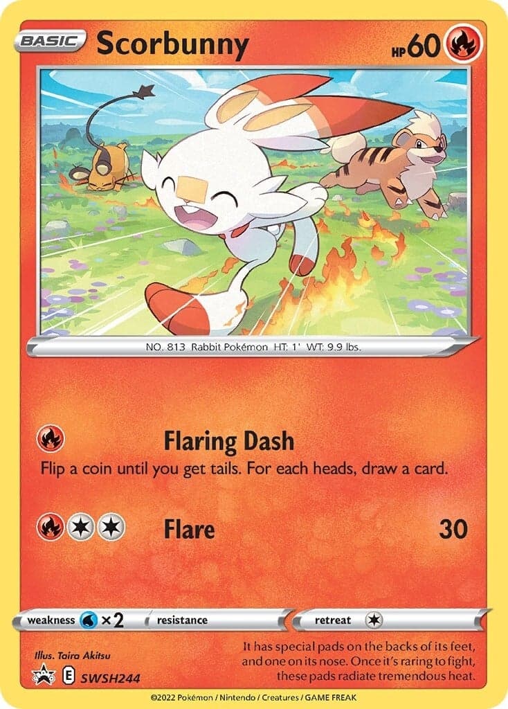 Scorbunny (Cosmos Holo) SWSH244/307 - SWSH Sword & Shield Promo Cards Holofoil