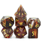 Glass Dice | "Blonde" | Set of 7