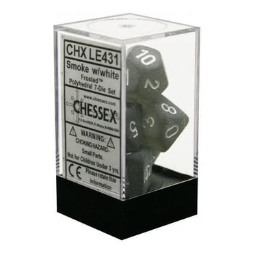 CHX LE431 Frosted Polyhedral Smoke/white 7-Die Set