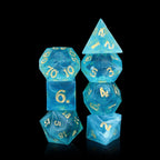 RPG Dice | "Neptune's Throne" (Sharp Edged) | Set of 7