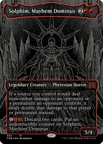 Solphim, Mayhem Dominus (Oil Slick Raised Foil) [Phyrexia: All Will Be One]
