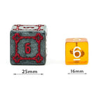 Large Polyhedral Dice Set | "Chunky Castle" Iron Keep | Set of 7 (D1011)