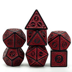 RPG Dice | "Red Alchemy" | Set of 7