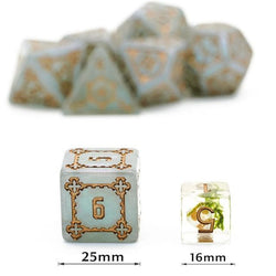 Large RPG Dice | "Chunky Castle" Grey | Set of 7
