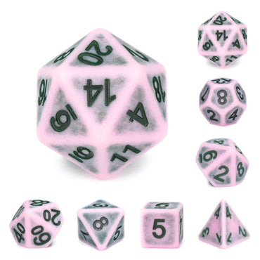 RPG Dice | "Synthwave Pavement" | Set of 7