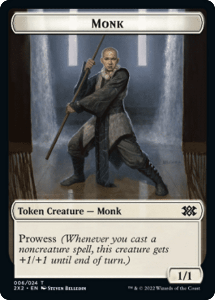 Bear // Monk Double-Sided Token [Double Masters 2022 Tokens]