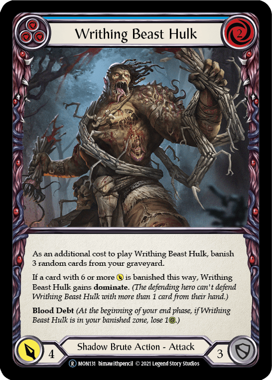 Writhing Beast Hulk (Blue) [U-MON131-RF] (Monarch Unlimited)  Unlimited Rainbow Foil