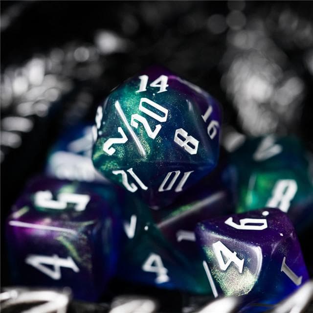 RPG Dice | "Neptune's Aura" | Set of 7