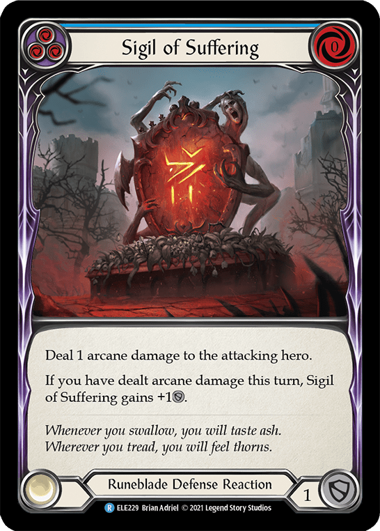 Sigil of Suffering (Blue) [ELE229] (Tales of Aria)  1st Edition Normal