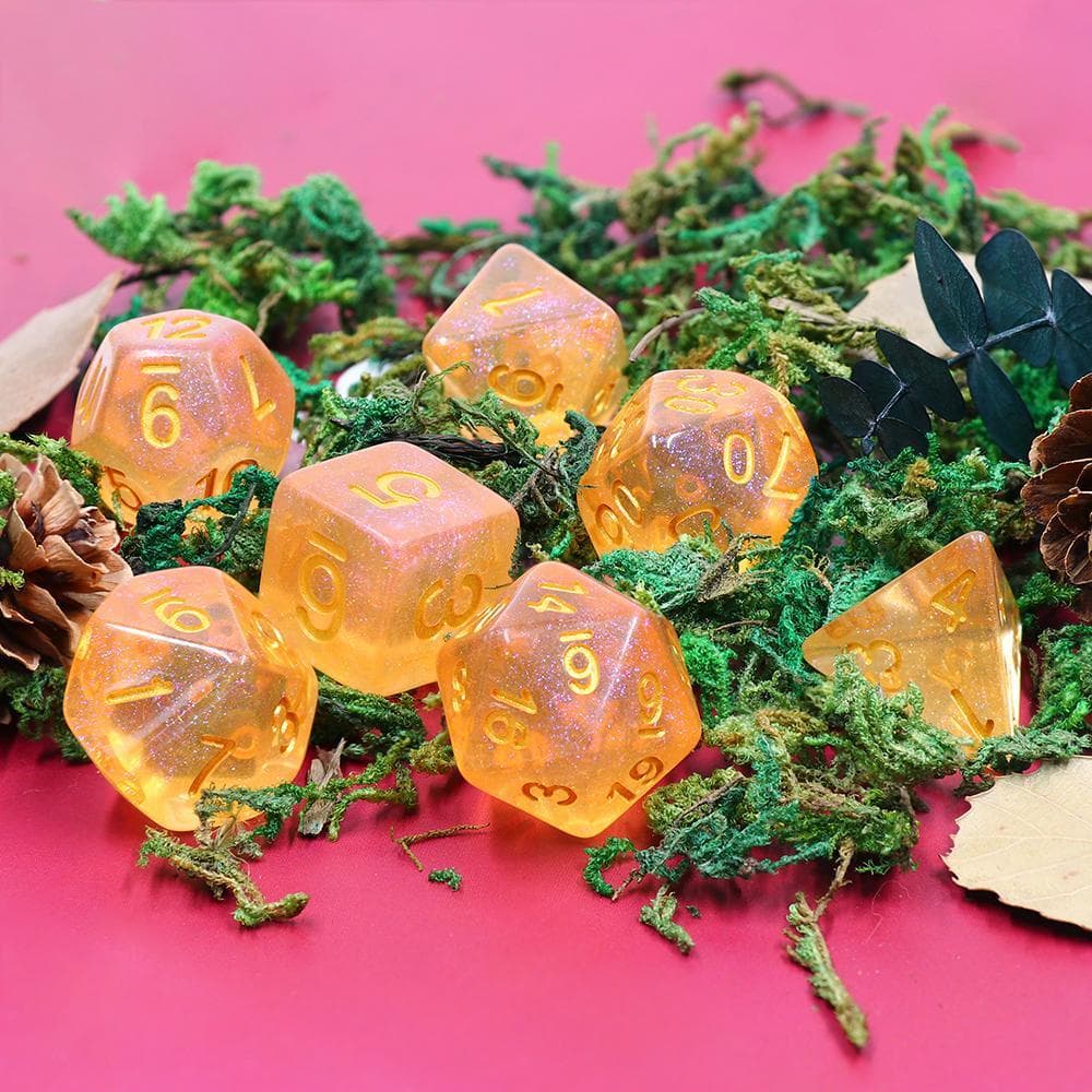 RPG Dice | Iridescent Orange | Set of 7