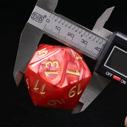 Huge d20 (40mm) | Red Pearl w/ Gold Ink