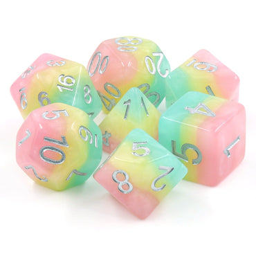 RPG Dice | Pastel Candy "Spring Blossom" | Set of 7