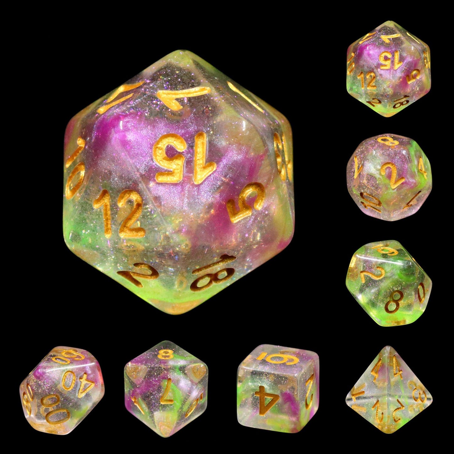 RPG Dice | "Dragon's Blood" | Set of 7