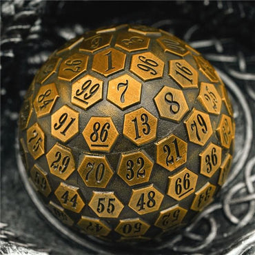 Metal Dice | d100 "Ancient Gold" Plated
