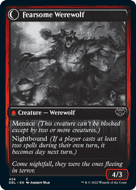 Fearful Villager // Fearsome Werewolf [Innistrad: Double Feature]