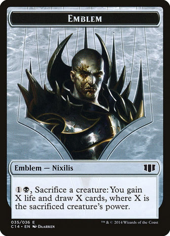 Ob Nixilis of the Black Oath Emblem // Zombie (016/036) Double-Sided Token [Commander 2014 Tokens]