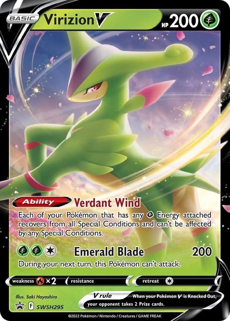 Virizion V SWSH295 SWSH295- Jumbo Cards Holofoil