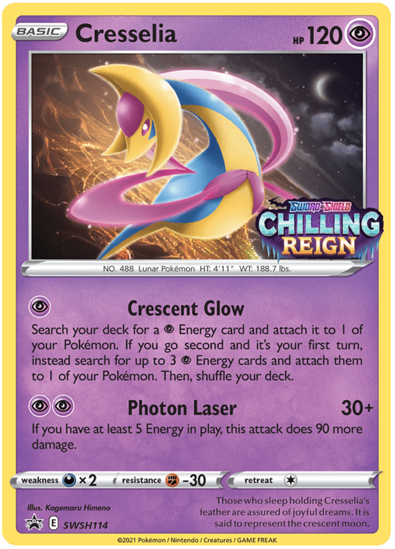 Cresselia (Prerelease) SWSH114  - Holofoil SWSH Sword & Shield Promo Cards - Promo