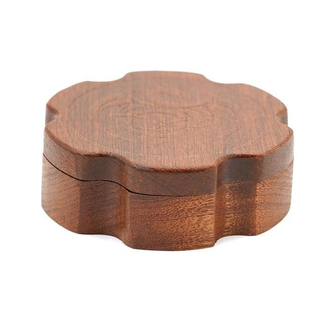 Dice Box | Wooden Hexagonal | Sapele with Dragon & Knot