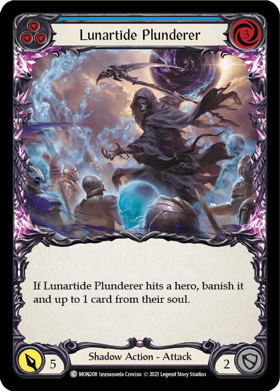 Lunartide Plunderer (Blue) [MON208-RF] (Monarch)  1st Edition Rainbow Foil