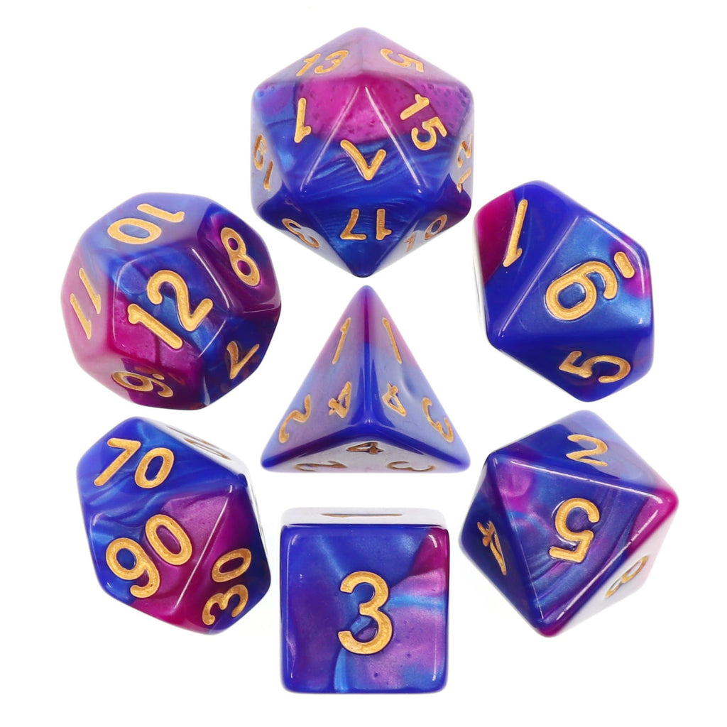 RPG Dice | Blend Purple Blue | Set of 7