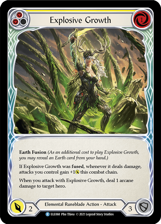 Explosive Growth (Yellow) [ELE068] (Tales of Aria)  1st Edition Rainbow Foil