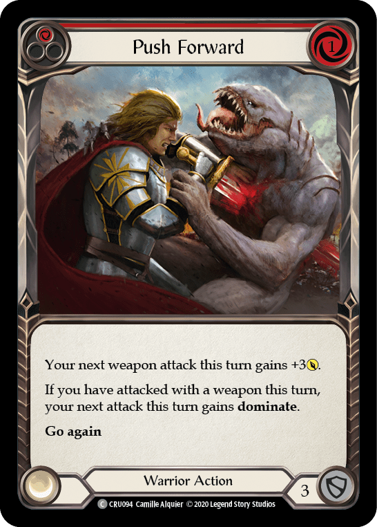 Push Forward (Red) [CRU094] (Crucible of War)  1st Edition Rainbow Foil
