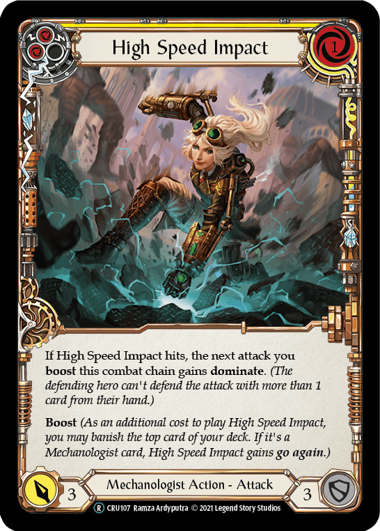 High Speed Impact (Yellow) [U-CRU107] (Crucible of War Unlimited)  Unlimited Rainbow Foil