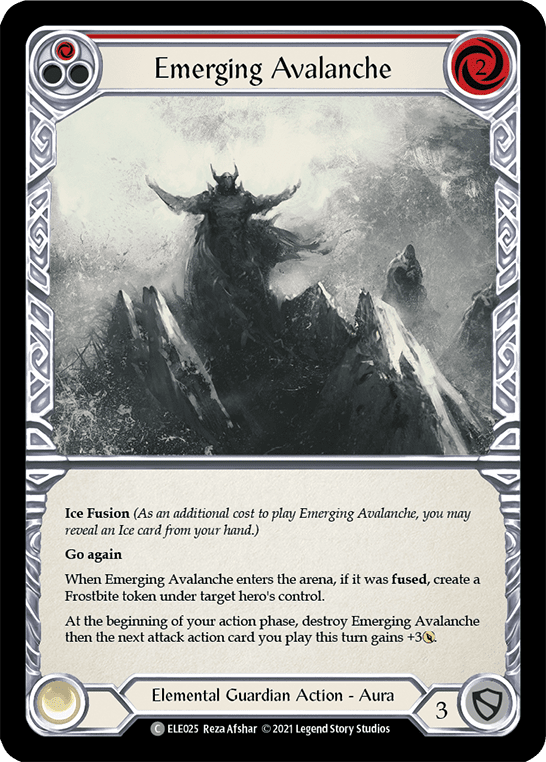 Emerging Avalanche (Red) [ELE025] (Tales of Aria)  1st Edition Rainbow Foil