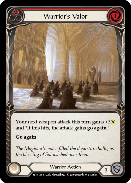 Warrior's Valor (Red) [WTR129-R] (Welcome to Rathe)  Alpha Print Normal