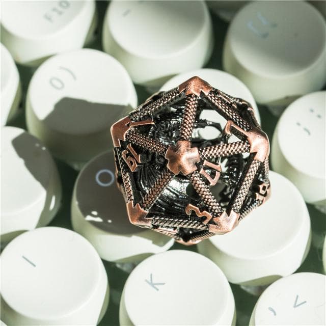 Metal Dice | Hollow "Flying Dragon" | Copper