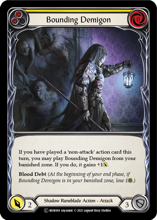Bounding Demigon (Yellow) [U-MON169-RF] (Monarch Unlimited)  Unlimited Rainbow Foil