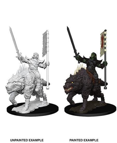Pathfinder Battles: Deep Cuts Miniatures | Orc on Dire Wolf