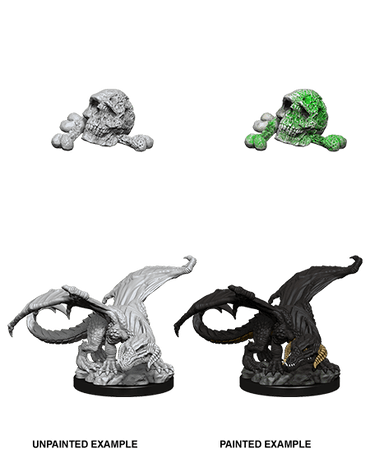 D&D Nolzurs Marvelous Unpainted Miniatures Black Dragon Wyrmling