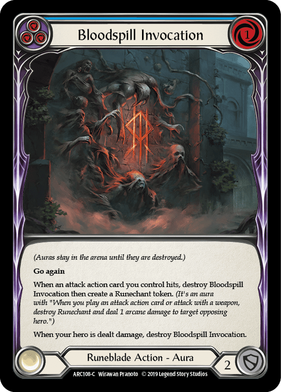Bloodspill Invocation (Blue) [ARC108-C] (Arcane Rising)  1st Edition Normal