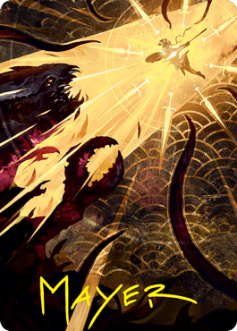 Defiant Strike Art Card (Gold-Stamped Signature) [Strixhaven: School of Mages Art Series]