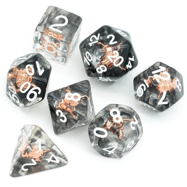 RPG Dice | "Fighter's Shield" | Set of 7