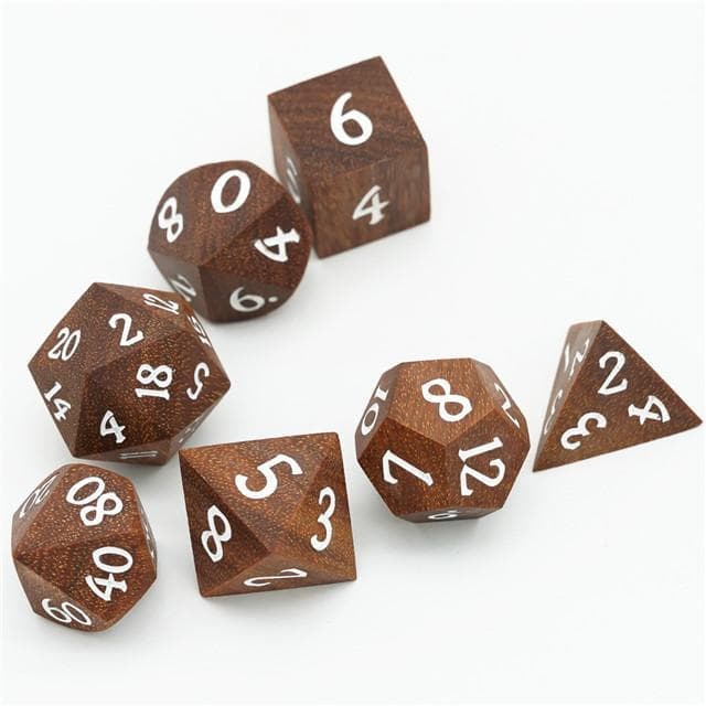Wooden Dice | Venus Sandalwood | Set of 7