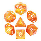 RPG Dice | "Citrus Sorbet" | Set of 7