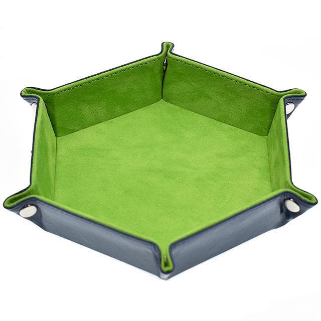 Folding Hexagonal Dice Tray | Green