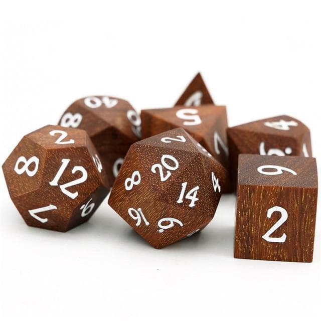 Wooden Dice | Venus Sandalwood | Set of 7