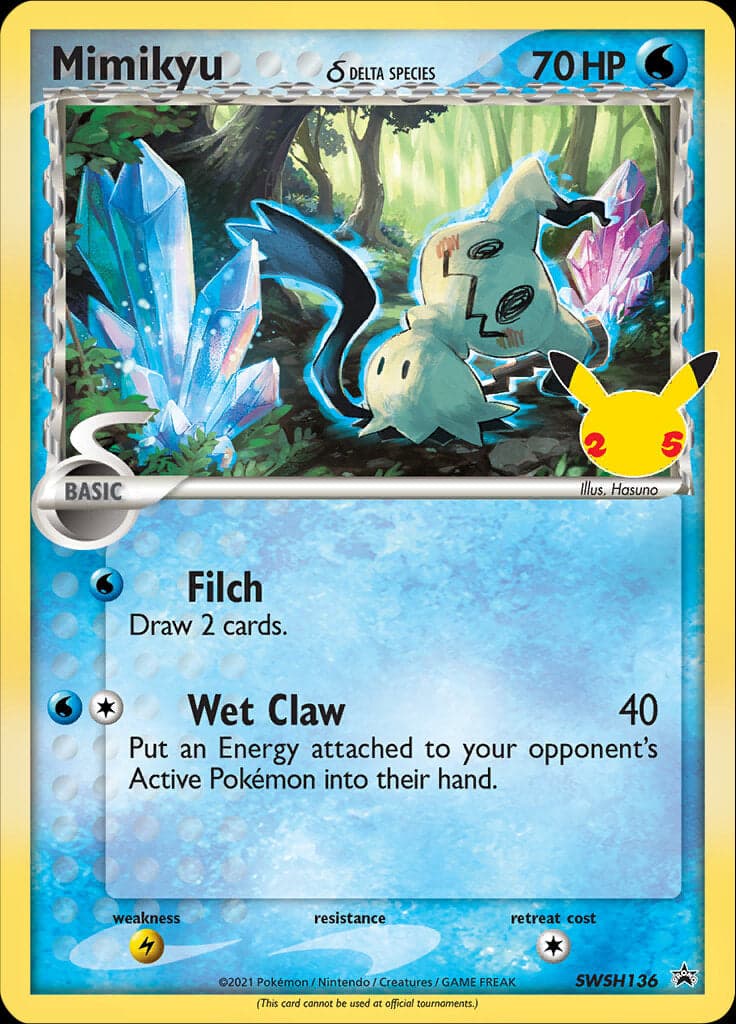 Mimikyu (Delta Species) - SWSH136  - Holofoil Jumbo Cards - Promo