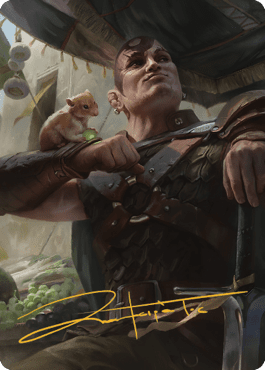 Minsc & Boo, Timeless Heroes Art Card (38) (Gold-Stamped Signature) [Commander Legends: Battle for Baldur's Gate Art Series]