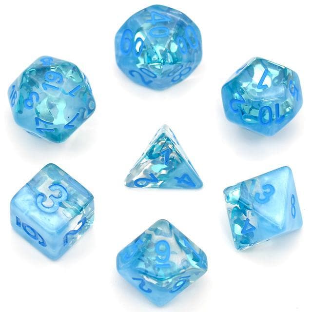RPG Dice | "Summer Showers" | Set of 7