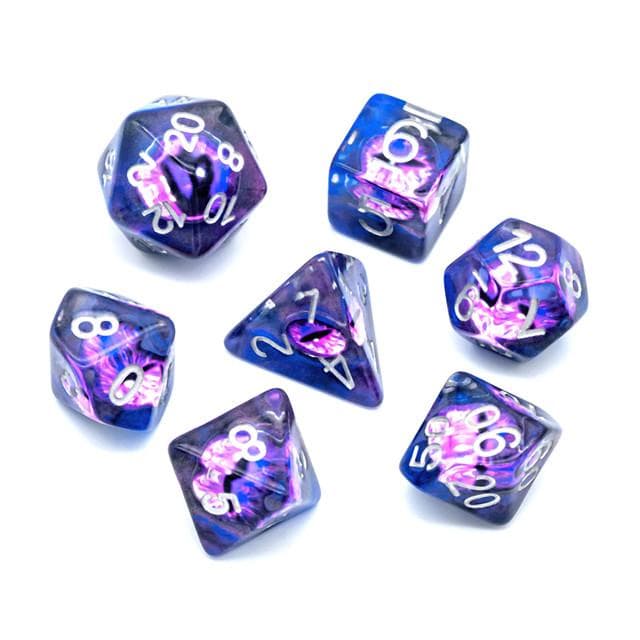 Polyhedral Dice Set | Resin | "Sea Dragon's Eye" | Set of 7 (D0112)