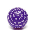 RPG Dice | d100 | Solid Purple | White Ink