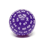 RPG Dice | d100 | Solid Purple | White Ink