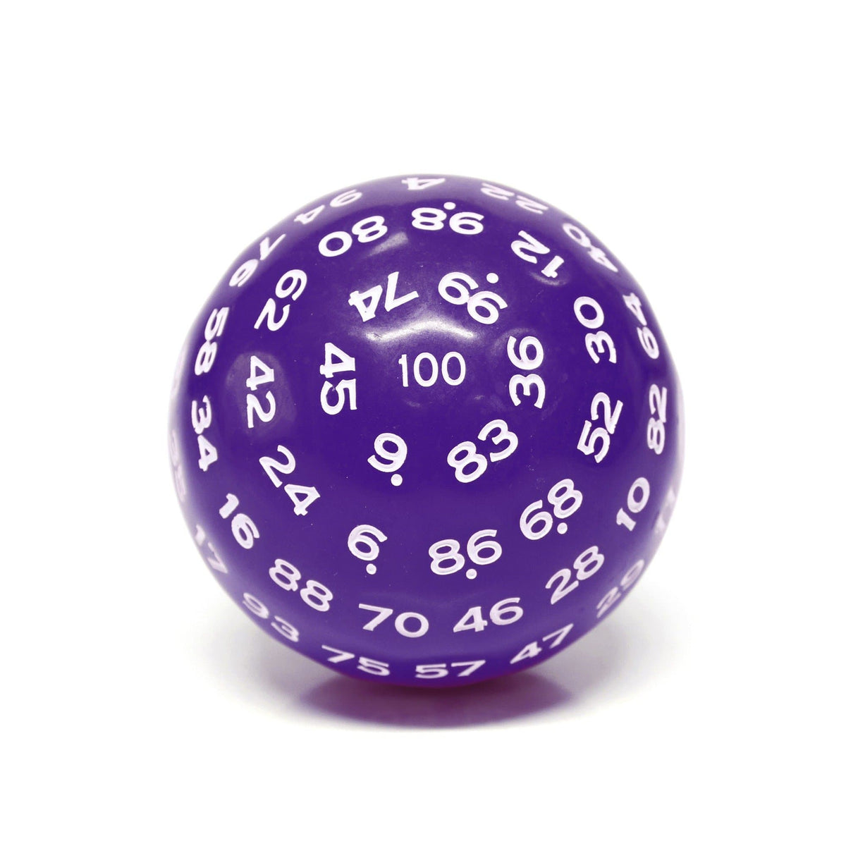 RPG Dice | d100 | Solid Purple | White Ink