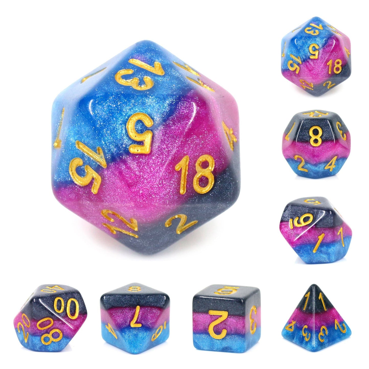 RPG Dice | "Toxic Layers" | Set of 7